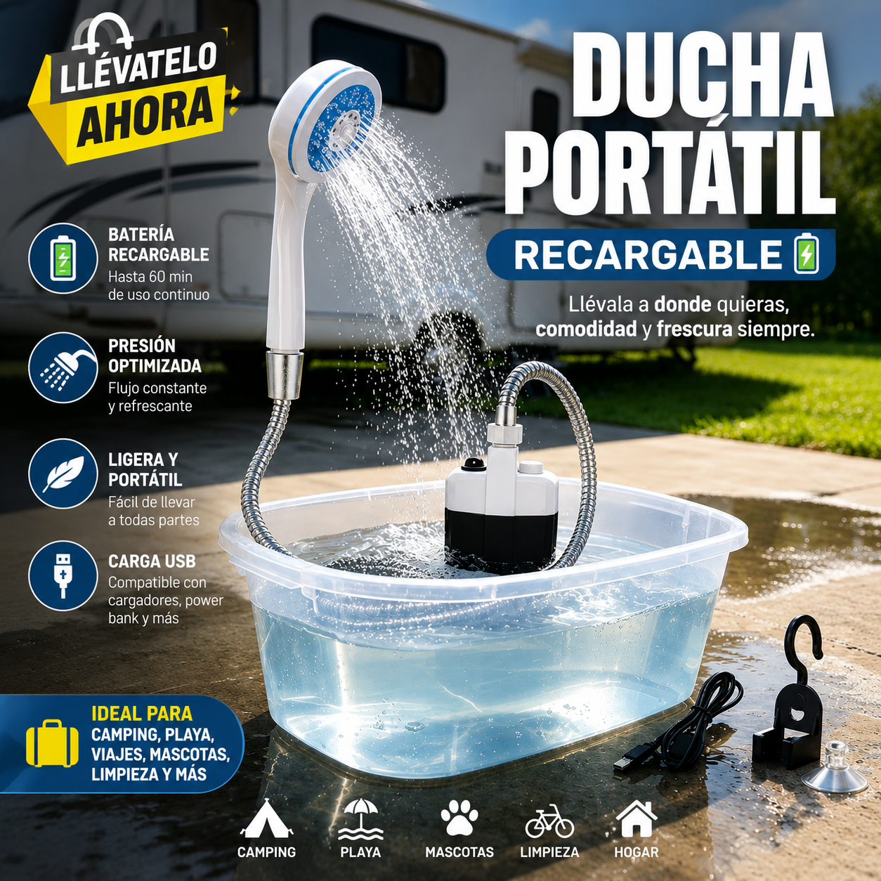 DUCHA PORTATIL-RECARGABLE